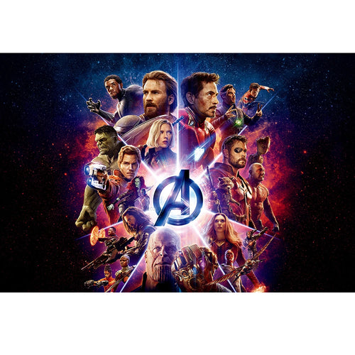 Poster Avengers Infinity War - Logo mit Strahlen