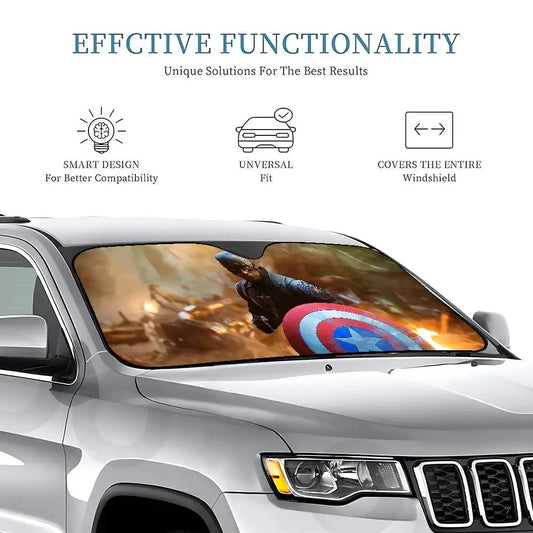 Sonnenschutz Avengers Captain America – Dunkler Kampfschild