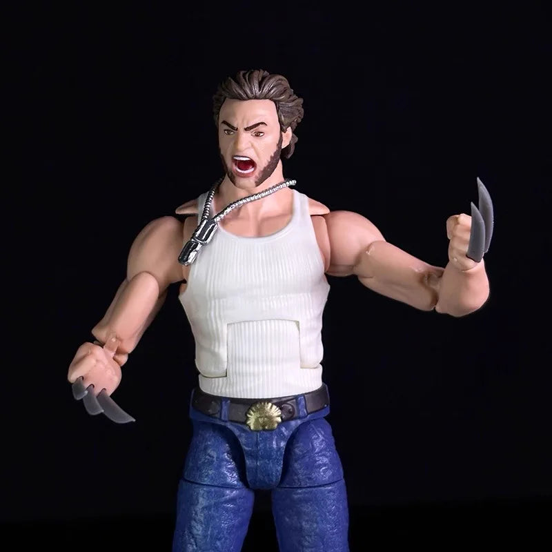 Hasbro Marvel Legends Wolverine Actionfigur - Tanktop Jeans Ausgefahrene Krallen