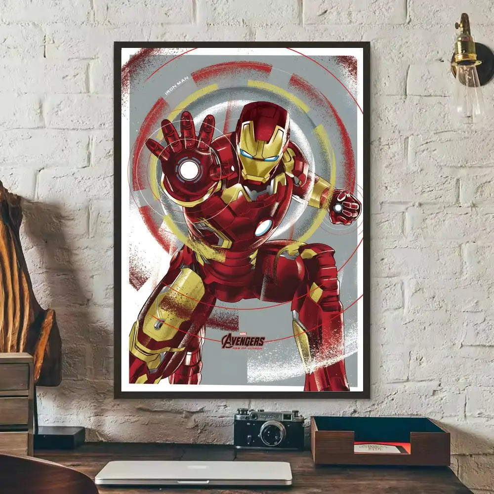 Aufkleber Iron Man - Stadt in Flammen