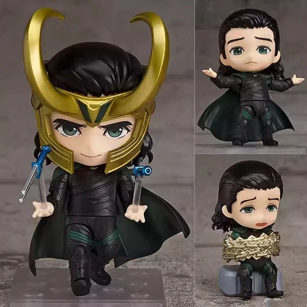 Nendoroid Chibi-Figur Loki – Goldener Hörnerhelm und Schwerter