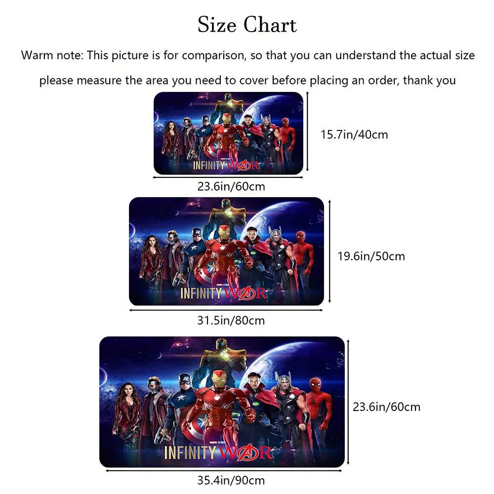 Marvel Avengers Infinity War Teppich – Silhouettendesign Nachtblau