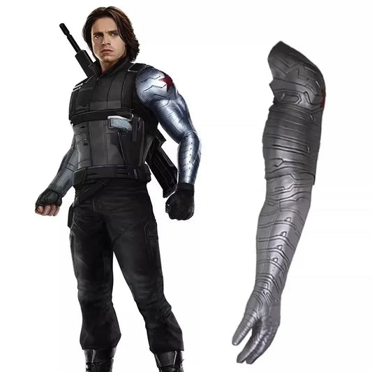 Winter Soldier Mechanischer Arm - Silberne Prothese mit Rotem Stern
