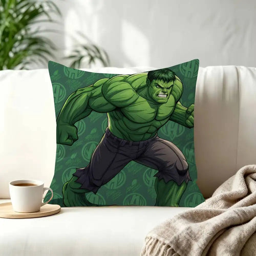 Kissenbezug Hulk – Ladehaltung grüner Hintergrund