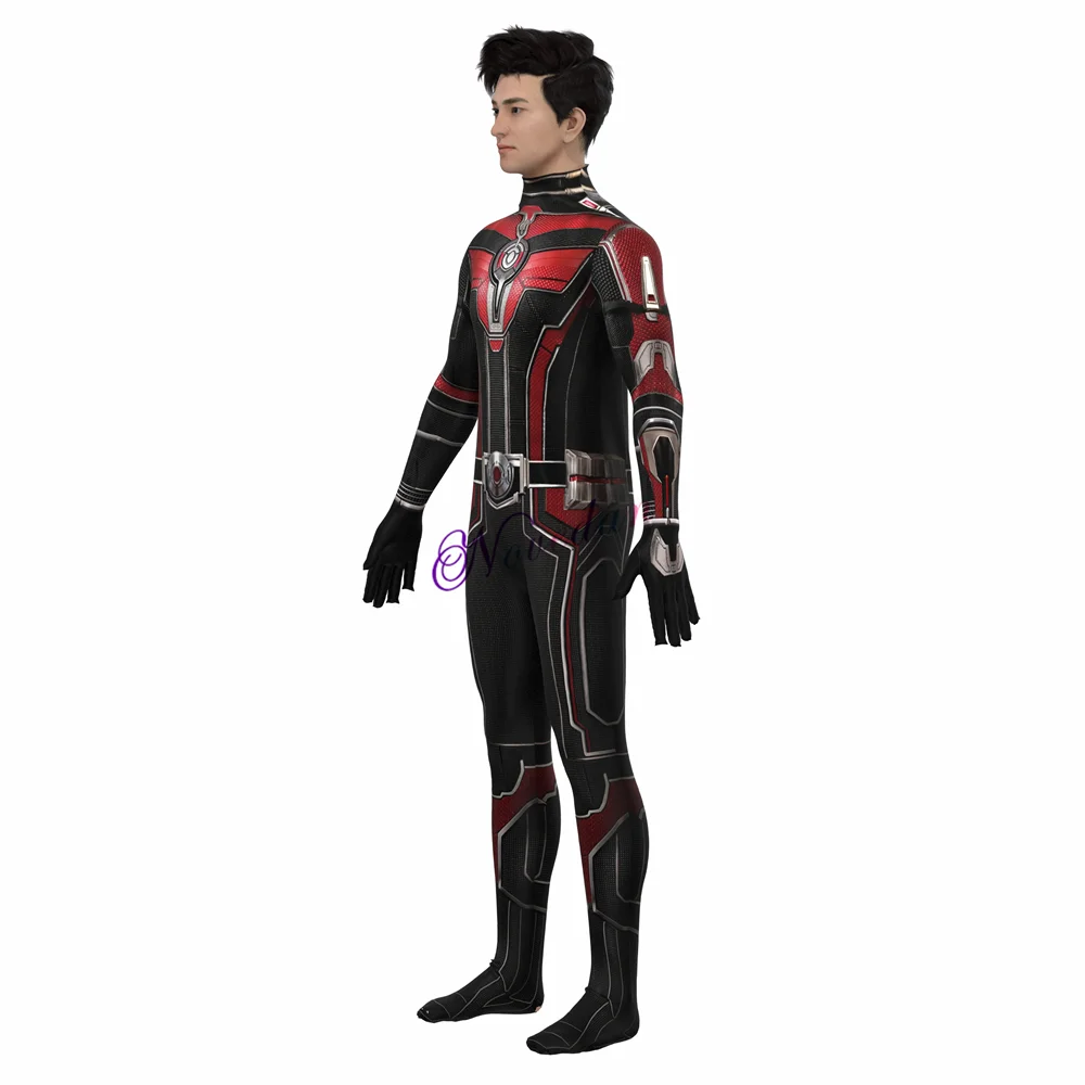Ant-Man Kostüm - Rot-Schwarzer Overall mit Maske