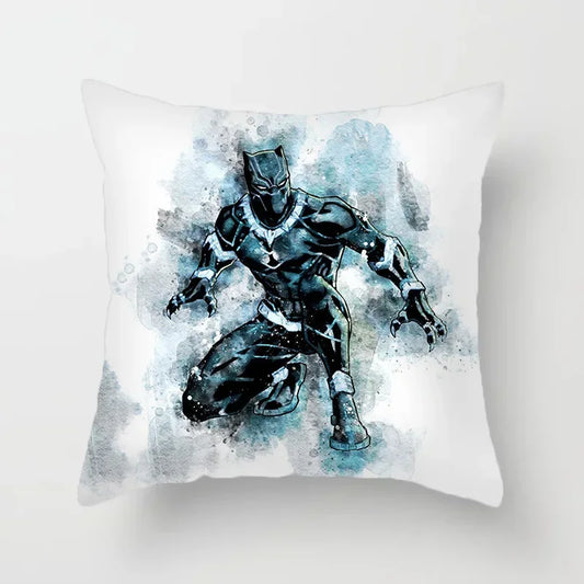Kissenbezug Black Panther – Hockende Pose Aquarell