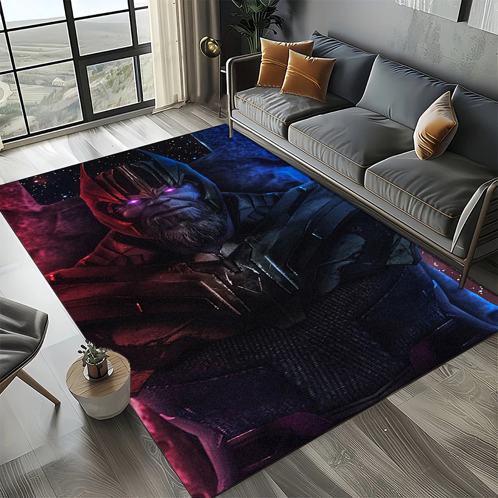 Avengers 3D-Teppich – Iron Man Design Blau Weiß