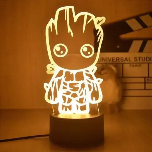 LED-Lampe Avengers Baby Groot – Schlichtes 3D 18cm