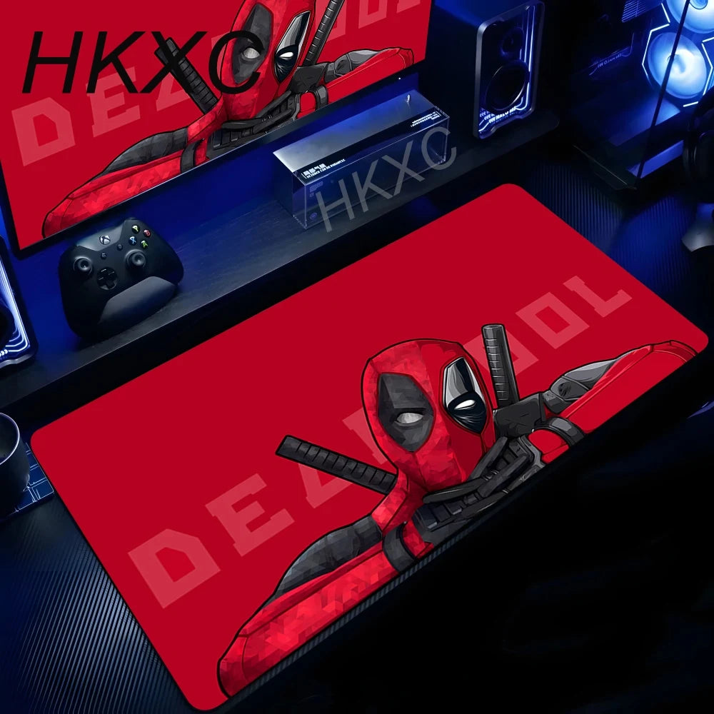 Marvel Deadpool Gaming-Mauspad - Logo Text Roter Hintergrund