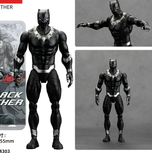 Avengers Black Panther Figur - Deluxe Modell Schwarz und Silber 18cm