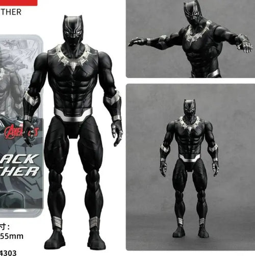 Avengers Black Panther Figur - Deluxe Modell Schwarz und Silber 18cm