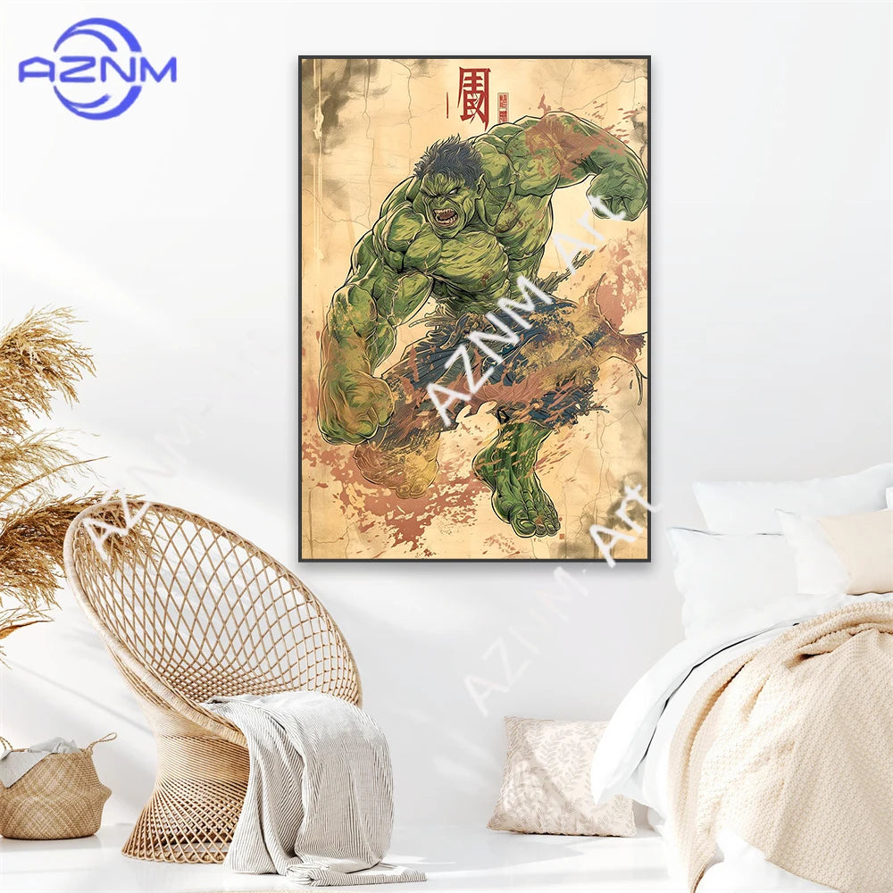 Poster Avengers Iron Man - Japanische Ukiyo-e-Welle