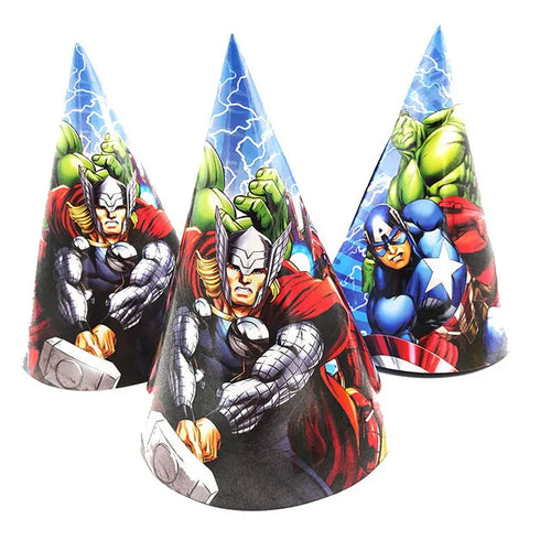 Avengers Geburtstagsdeko - Hüte x6