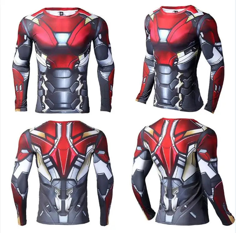 T-Shirt Avengers Thor 3D Compression - Rot und Grau