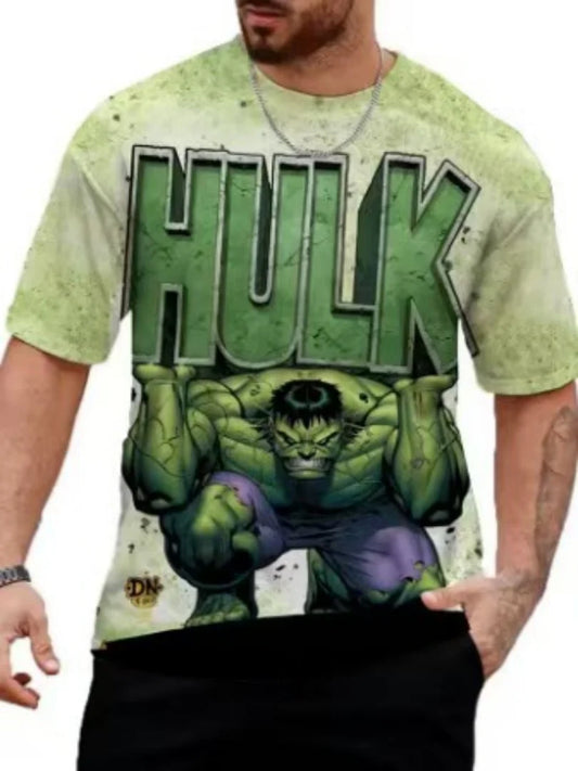Herren-T-Shirt 3D Hulk – Riesiges Hulk Comic-Logo