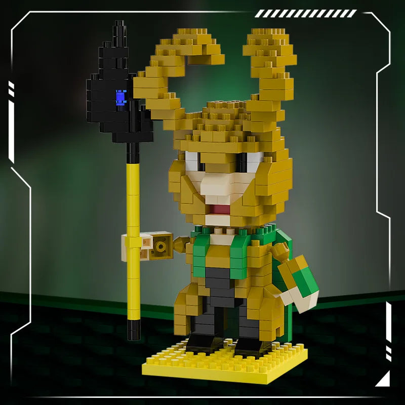 Avengers Loki Bausteine – Goldener Helm Hörner Zepter