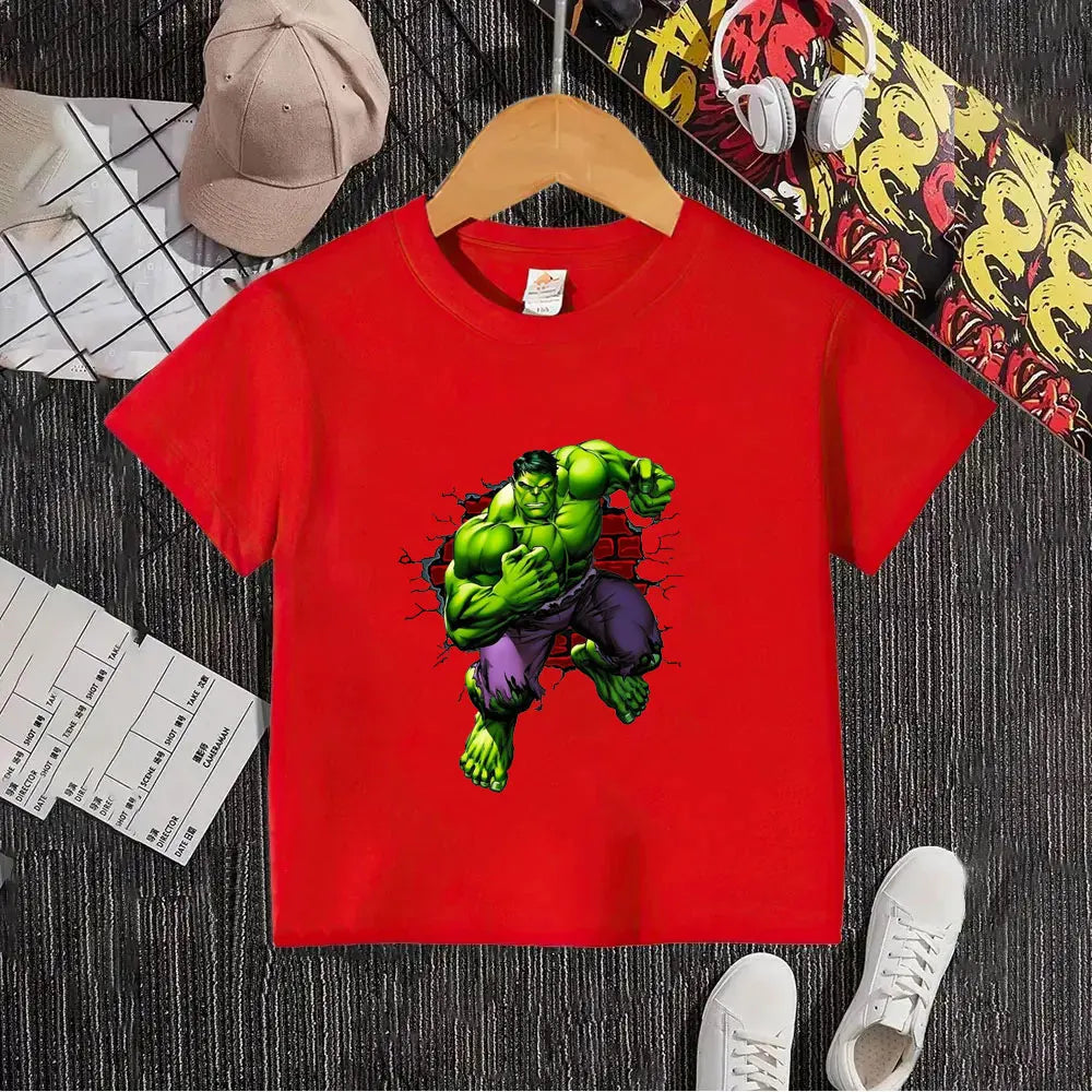 T-Shirt Kinder Hulk - Durch Mauer brechend Weiß