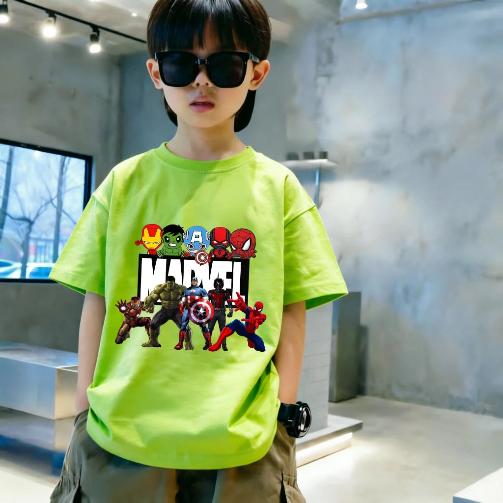 Kinder T-Shirt Marvel - Chibi Gruppe Bunt