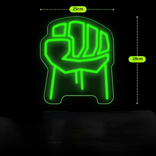 LED Neon Hulk der Avengers - Geballte Faust