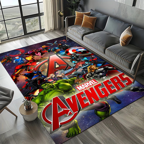 Avengers 3D Teppich – Logo Rot Design