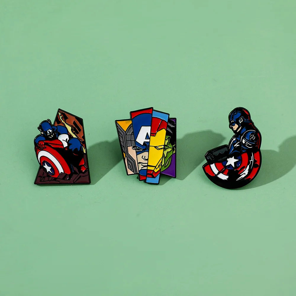 Avengers Captain America Abzeichen - Emaille Pin Schild