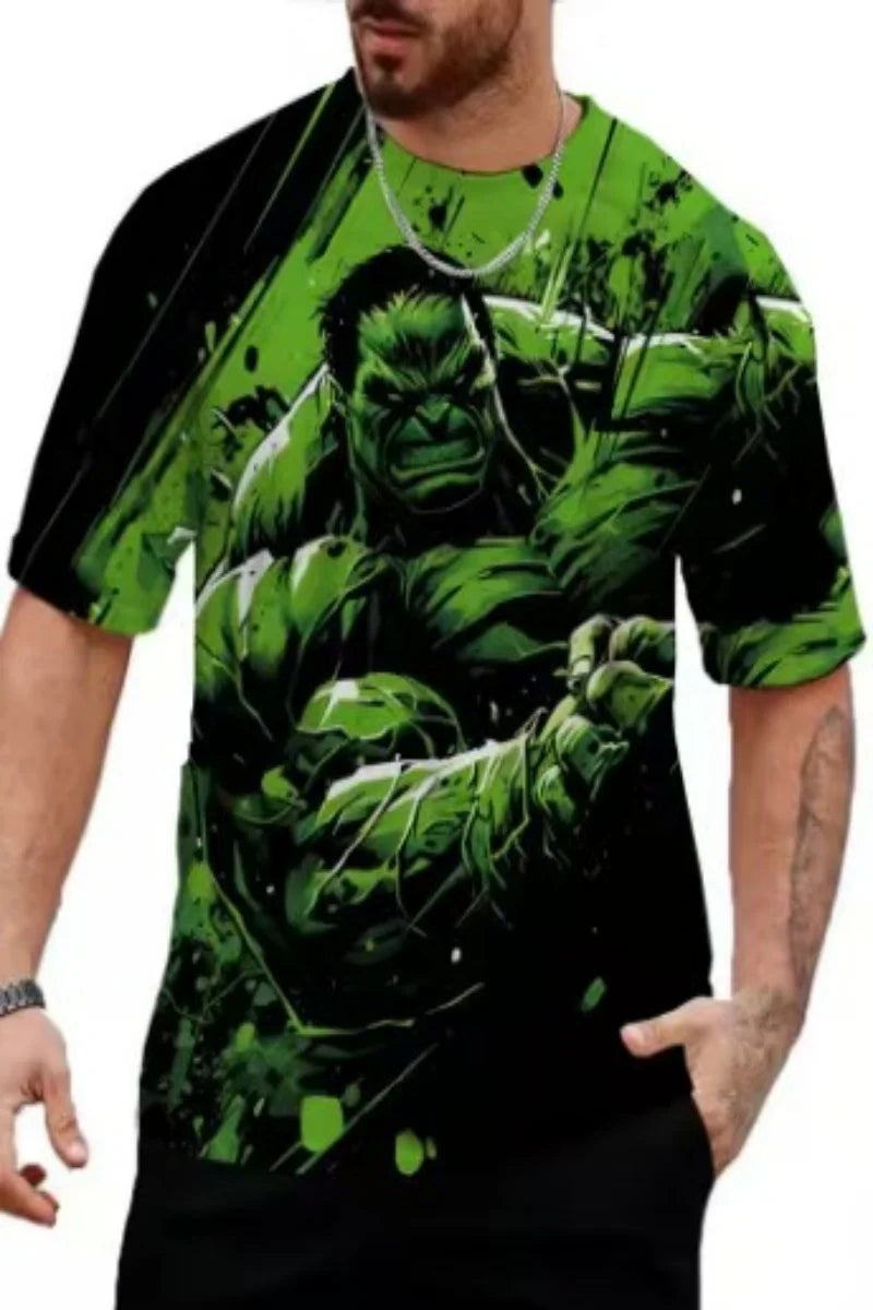 Herren-T-Shirt 3D Hulk – Diagonaler Farbspritzer