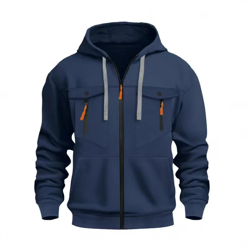 Kapuzenpullover mit Reißverschluss Marvel Avengers – Neon-Logo, Multitaschen, Herren