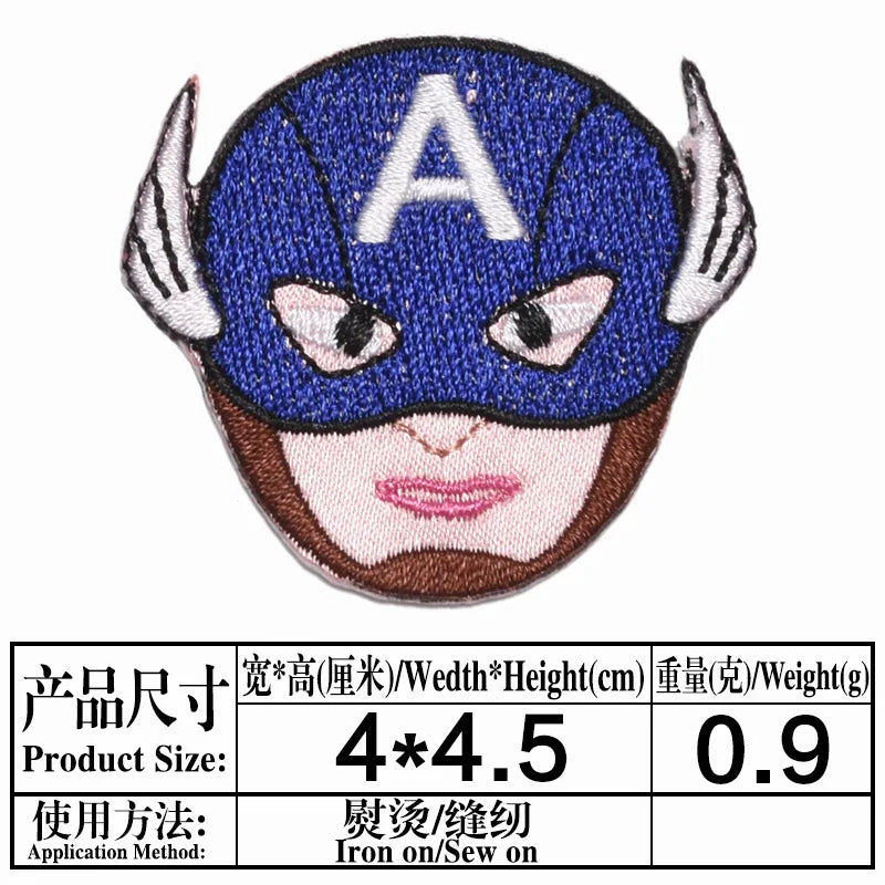 Patch Avengers Captain America - Gesticktes Gesicht