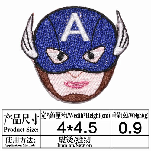 Patch Avengers Captain America - Gesticktes Gesicht