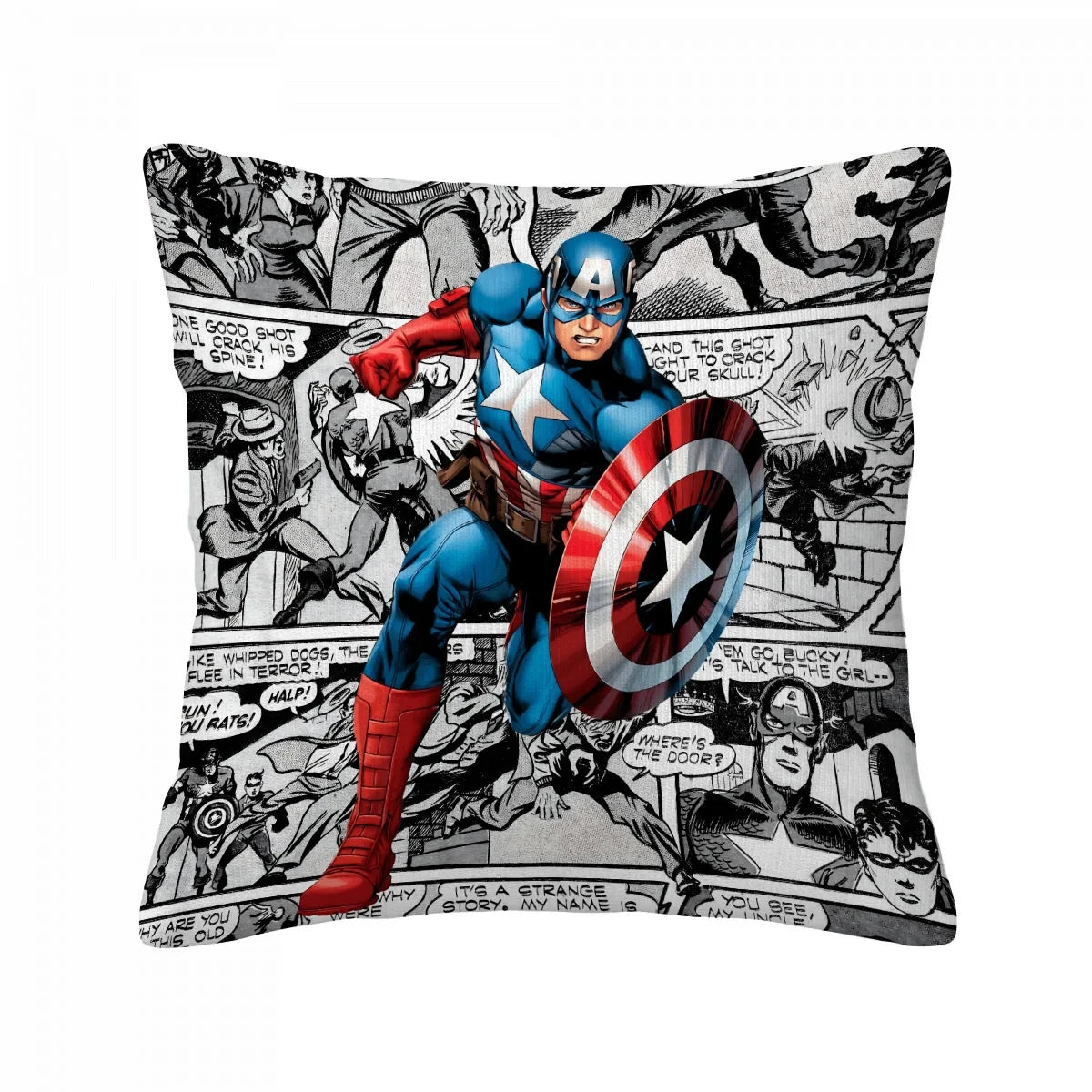 Kissenbezug Captain America – Schild-Collage-Montage
