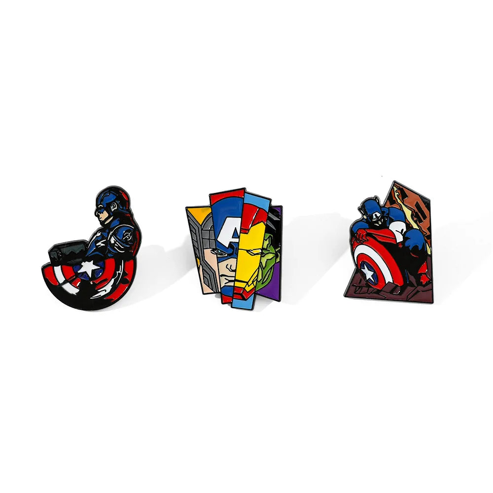 Avengers Captain America Abzeichen - Emaille Pin Schild