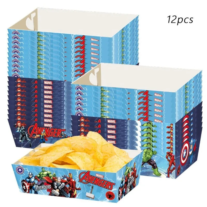 Pappschale Avengers - Einweggeschirr Pommes Popcorn 12 Stk.