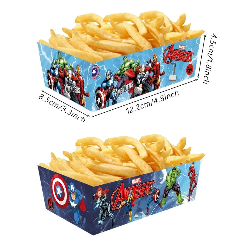 Pappschale Avengers - Einweggeschirr Pommes Popcorn 12 Stk.