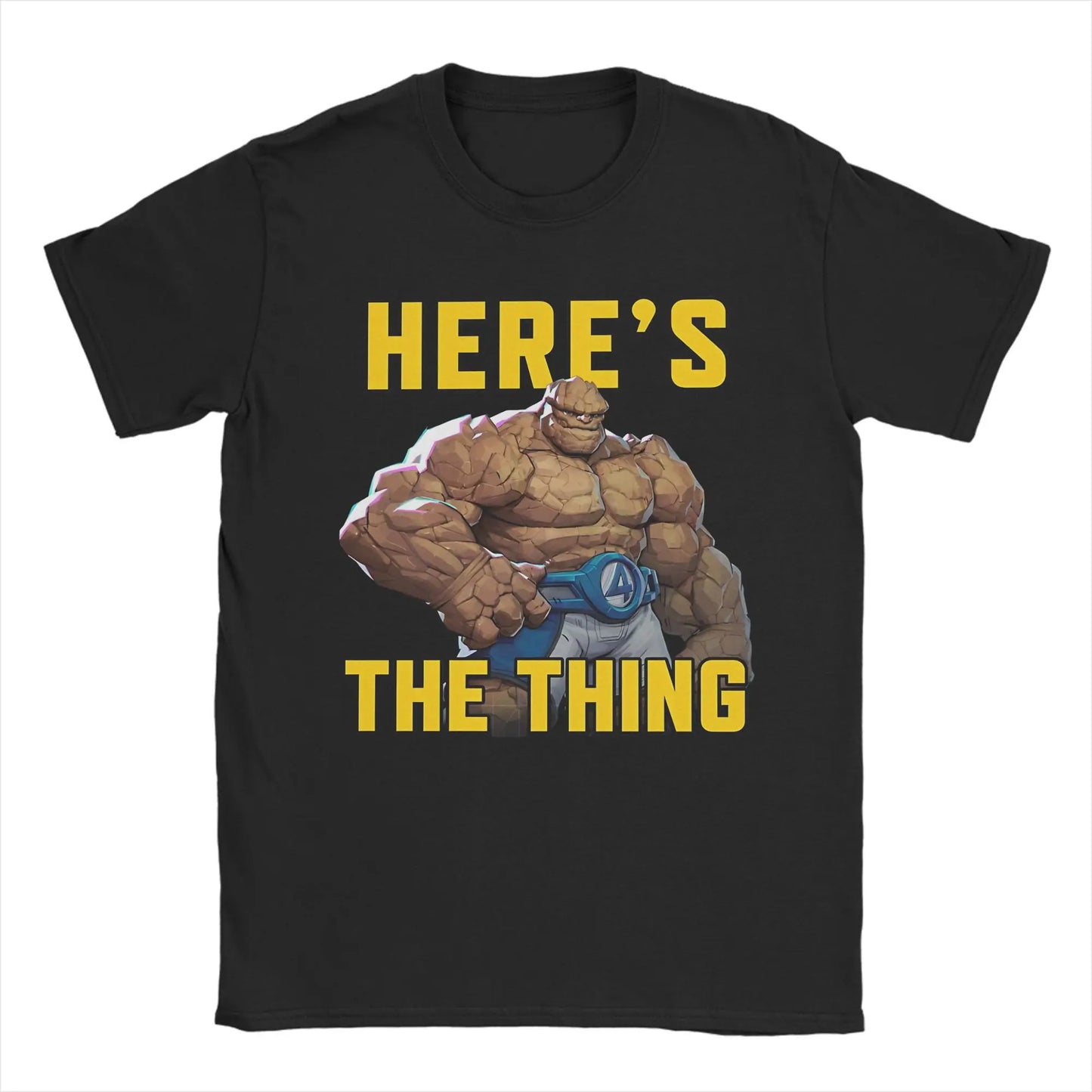 T-Shirt The Fantastic 4 First Steps - Retro Poster Blau Unisex