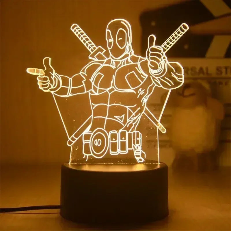 LED-Lampe Avengers Deadpool – 3D-Katanas 18cm