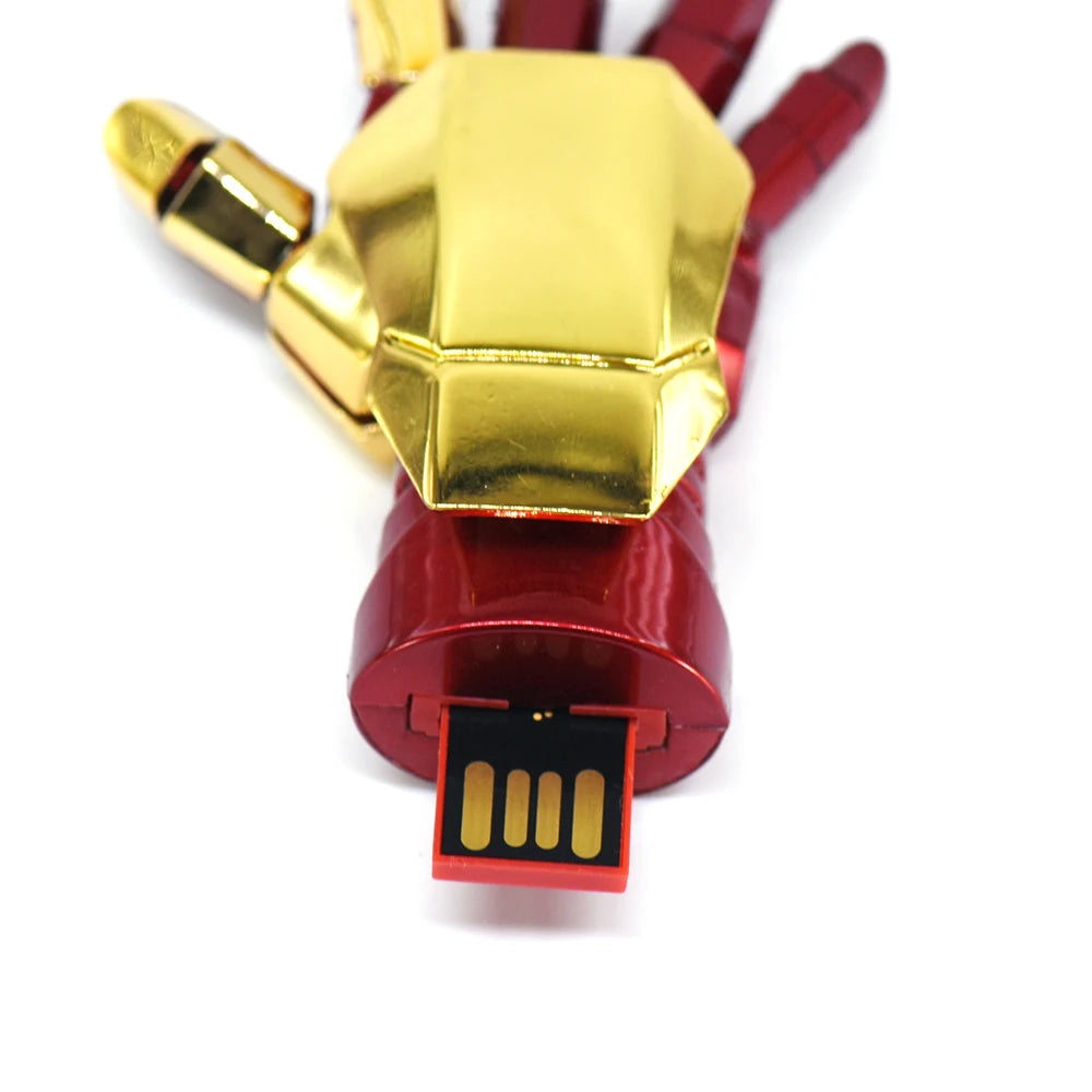 Iron Man Roboter-Hand USB-Stick - Rot und Gold 4 bis 512GB