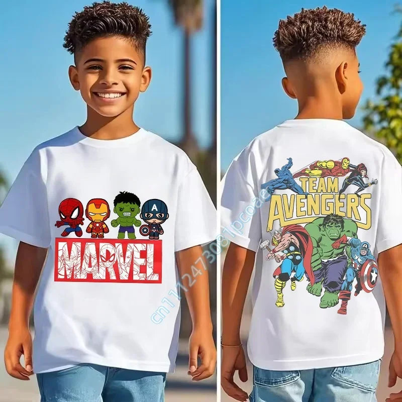 Kinder T-Shirt Marvel – Team Avengers Logo Gelb