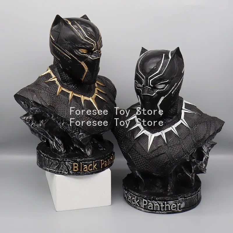 Avengers Black Panther Büste - Vergoldete Harzskulptur 35cm