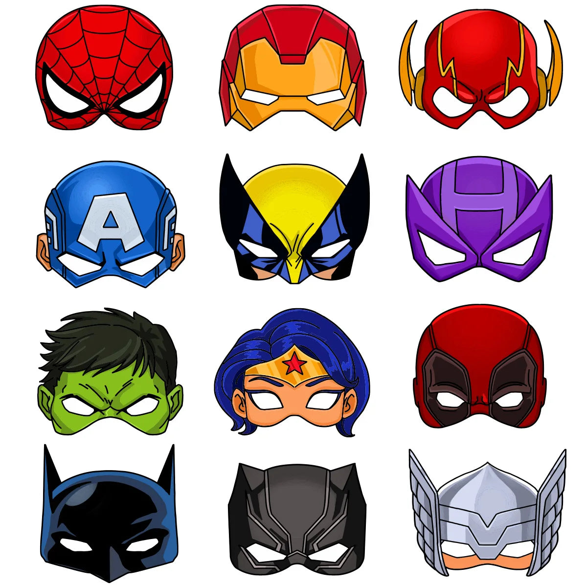 Avengers-Masken – 12er-Pack Masken