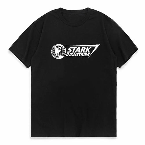 T-Shirt Stark Industries – Logo Schwarz Oversize