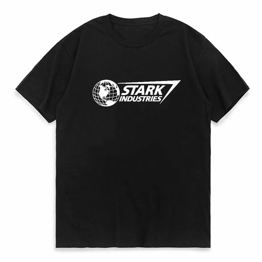 T-Shirt Stark Industries – Logo Schwarz Oversize