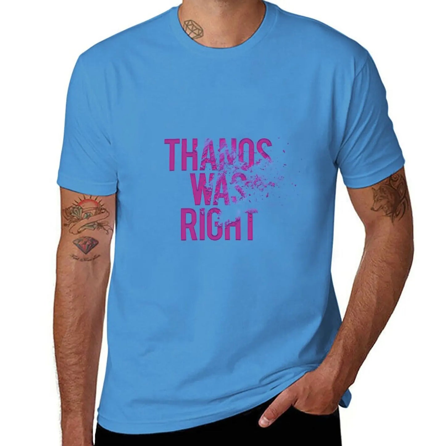T-Shirt Thanos Was Right - Text mit Staubeffekt Herren
