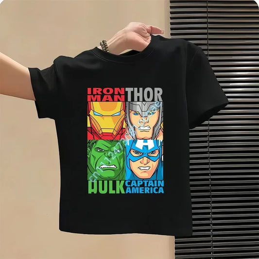 Kinder-T-Shirt Avengers – Design Hulk Thor Schwarz