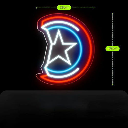 LED Neon Avengers Captain America - Profilschild