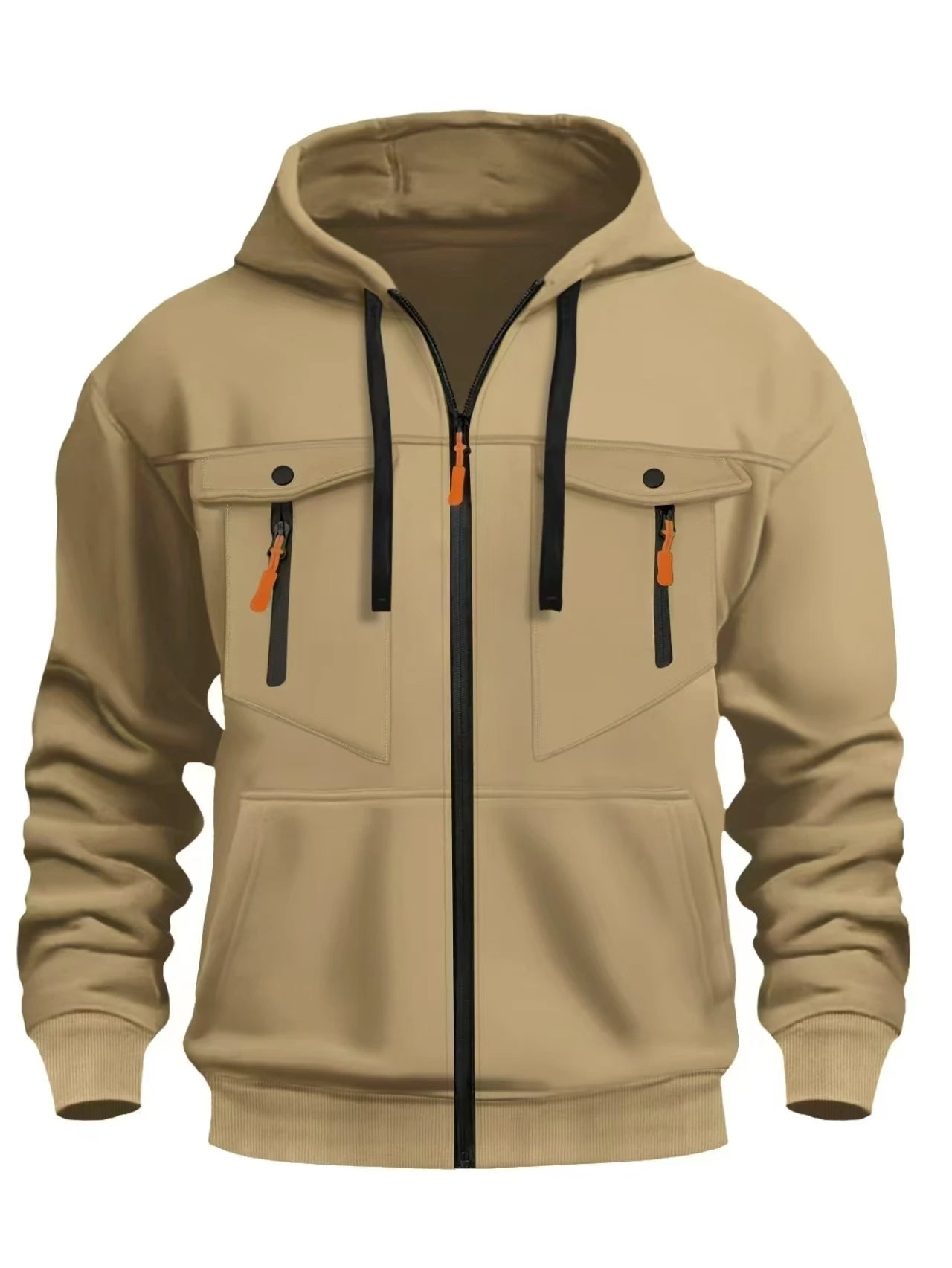 Kapuzenpullover mit Reißverschluss Marvel Avengers – Neon-Logo, Multitaschen, Herren