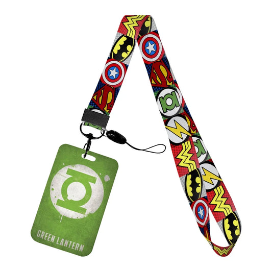 Green Lantern Ausweishalter – Logo Grüner Hintergrund
