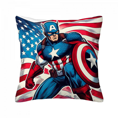 Kissenbezug Captain America - Comic Pop Art Flagge