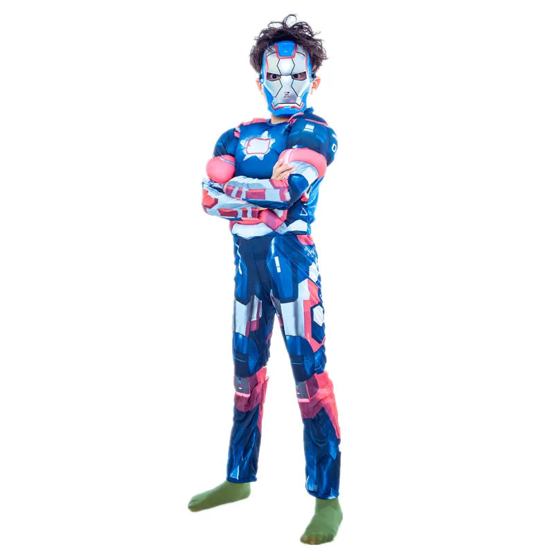 Kinder Cosplay Kostüm Iron Patriot - Muskelanzug