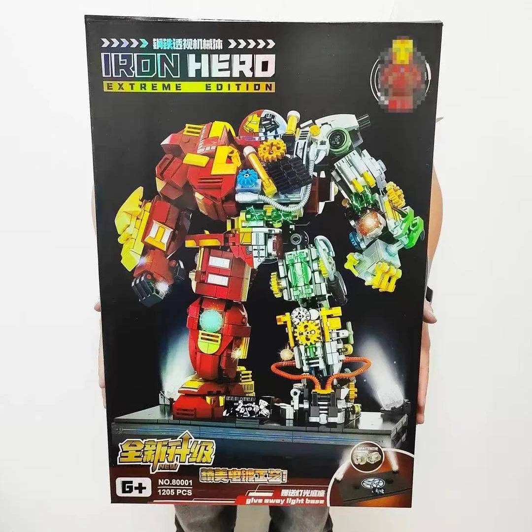 Set Bausteine Iron Hero Mecha - Extreme Edition Transparenter Schnitt