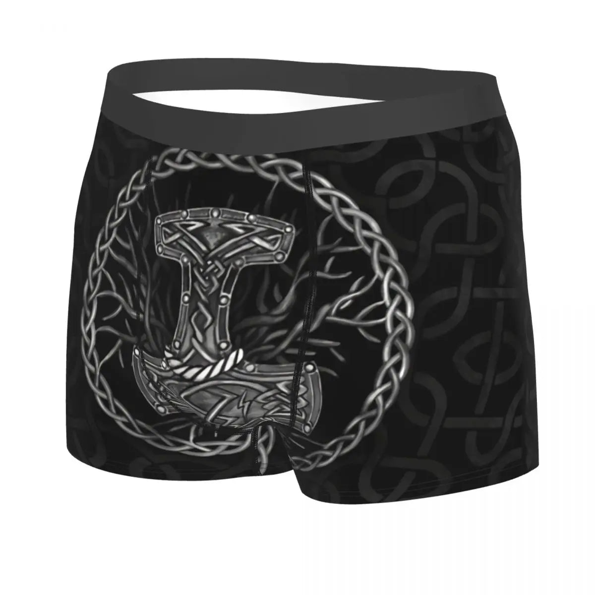 Thor Boxershorts – Mjolnir Hammer und keltischer Lebensbaum
